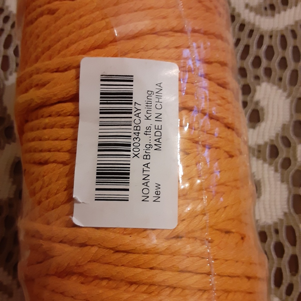 Orange Knitting Macrame Cord